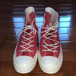 Red Converse Chuck 70s Retro Stripe High Top